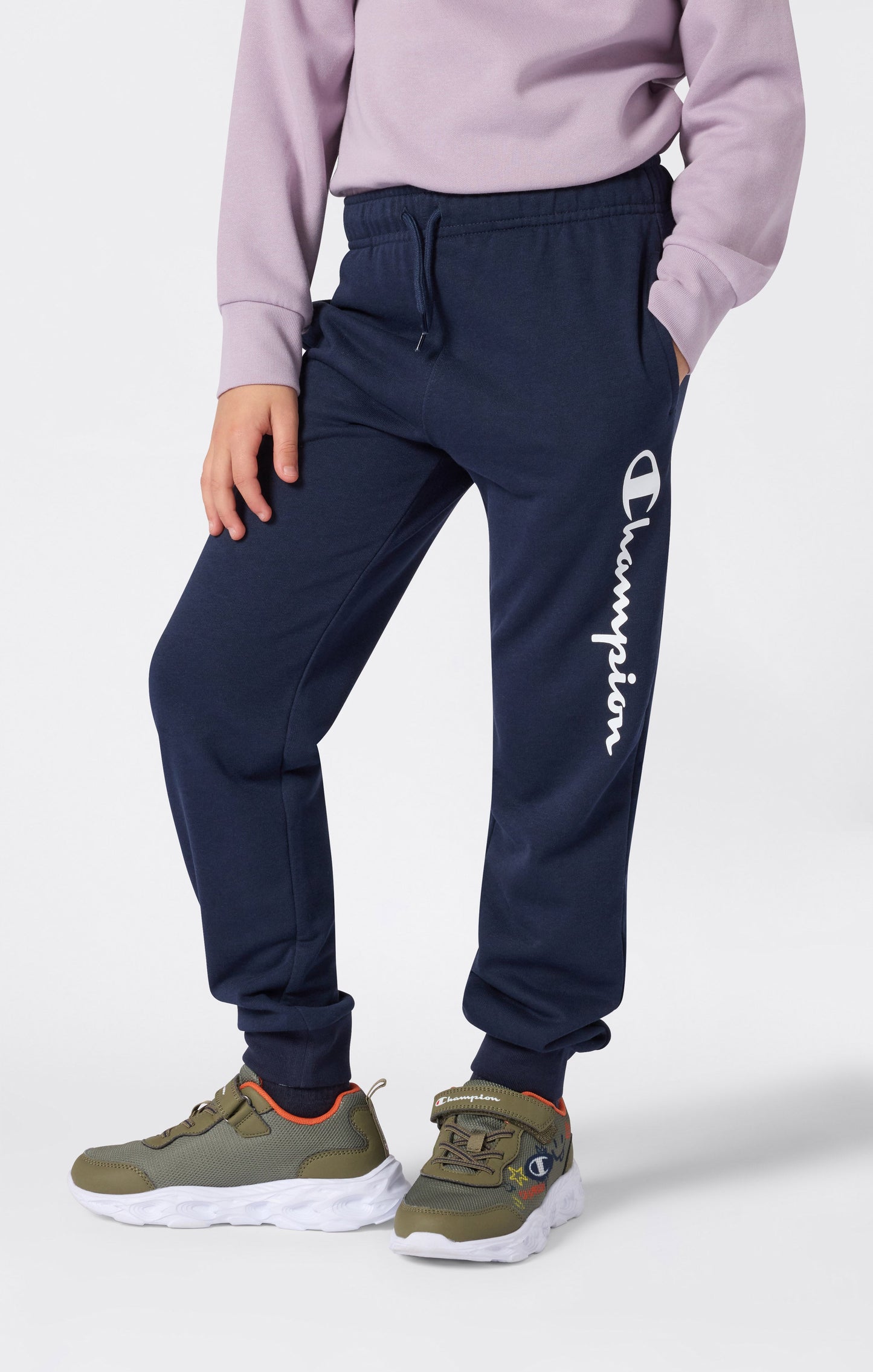 Leichte Jogginghose für Jungen mit Rippbündchen und großem Logoprint