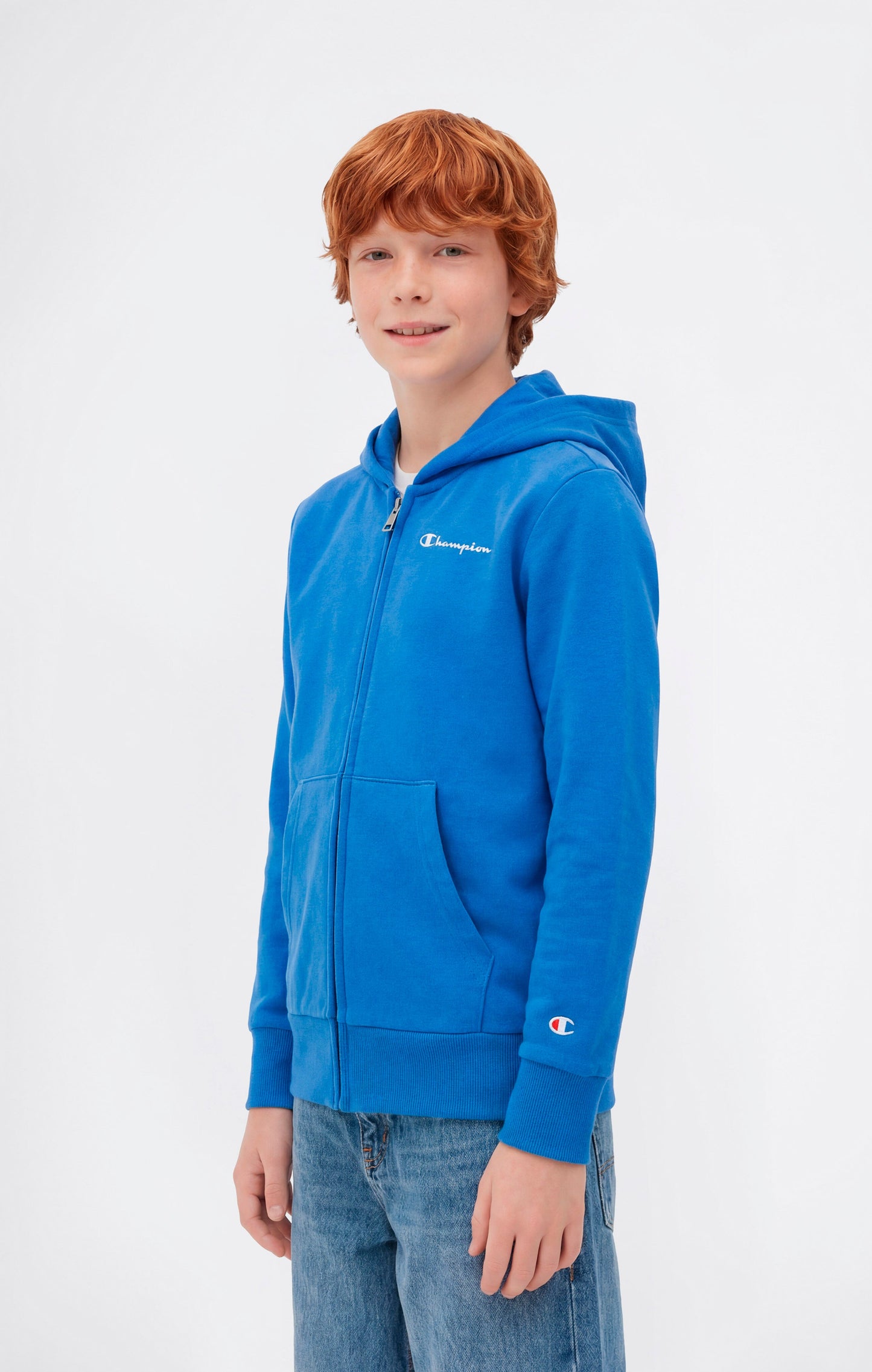 Jungen Leichtes Kapuzen-Sweatshirt mit durchgehendem Reißverschluss Icons