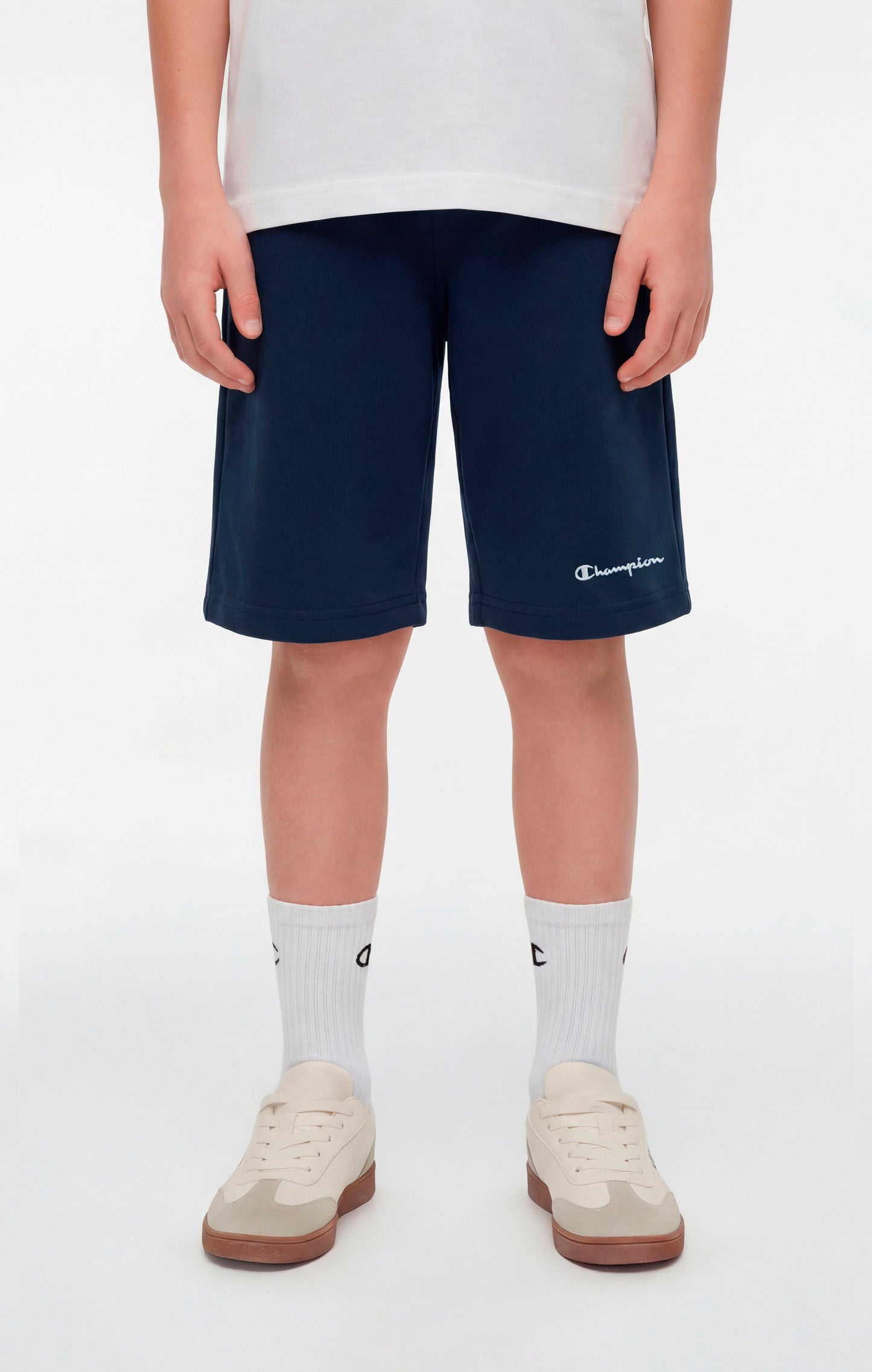 Bermudashorts für Jungen mit kleinen gestickten Logo-Icons