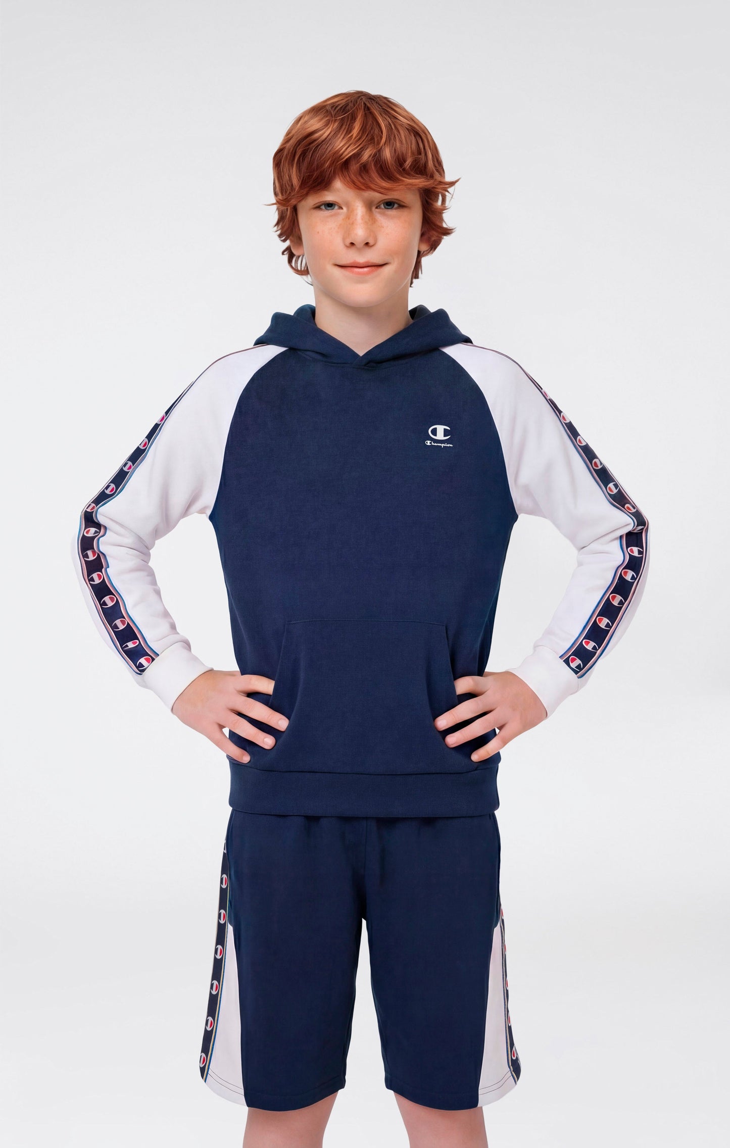 Kapuzenpullover für Jungen mit C-Logo-Band