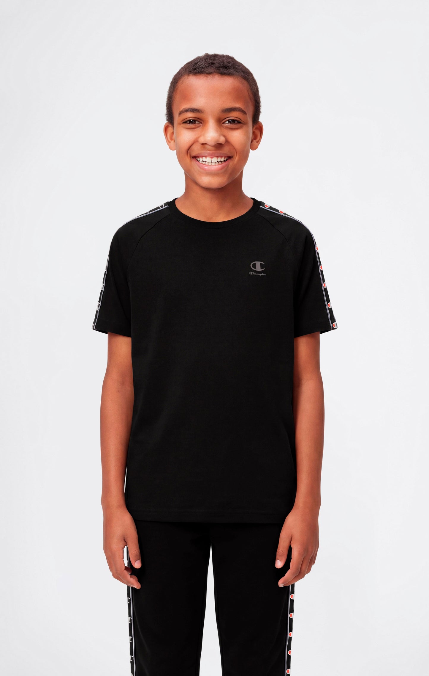Boys' Crewneck T-Shirt with Tape Logo