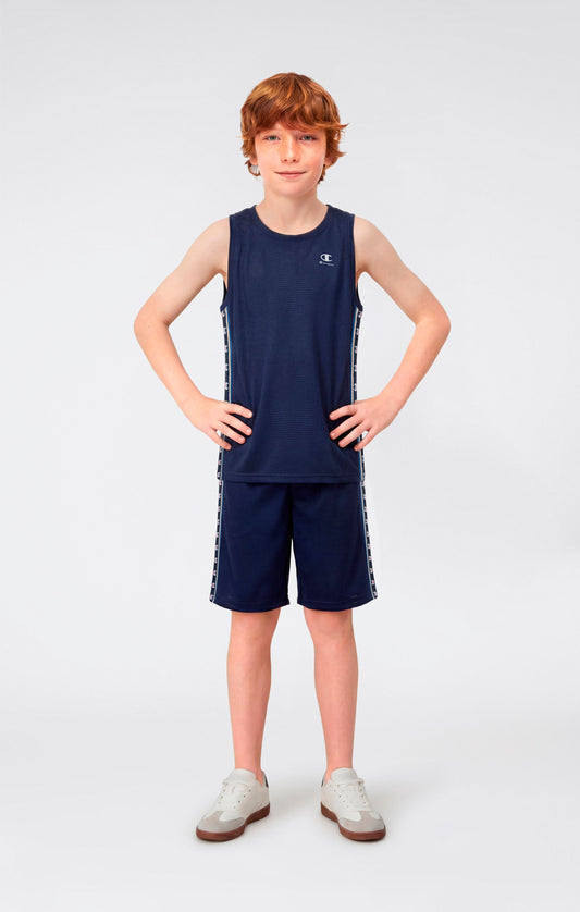 Boys' Mesh Tank with Tape Logo