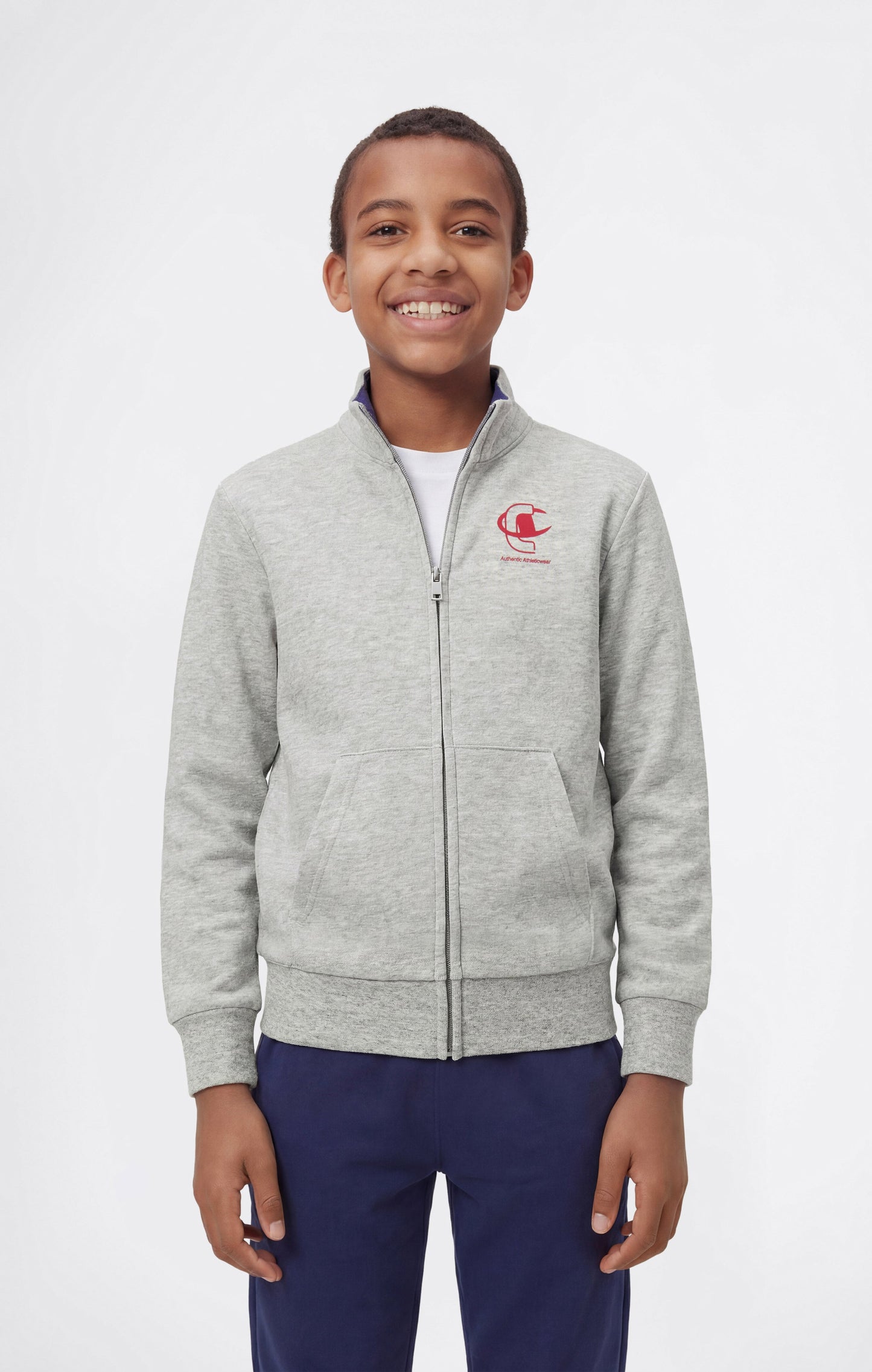Jungen Trainingsanzug mit durchgehendem Reißverschluss, Sweatshirt und Hose mit Grafik