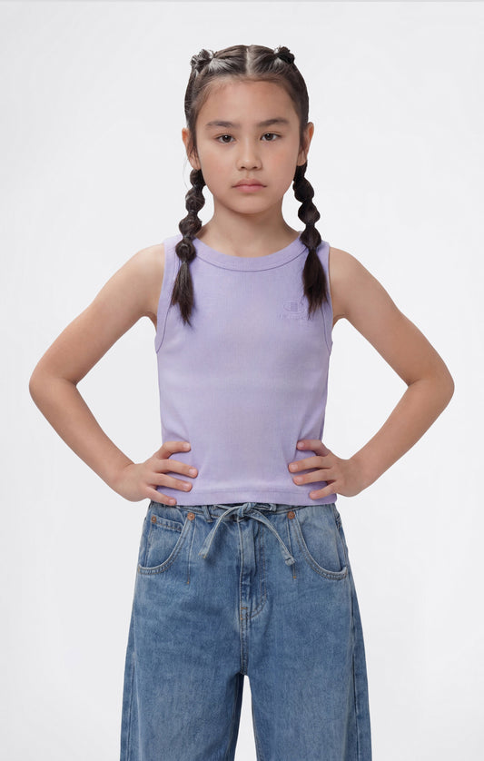 Mädchen Tanktop mit Washed-Effekt-Icons