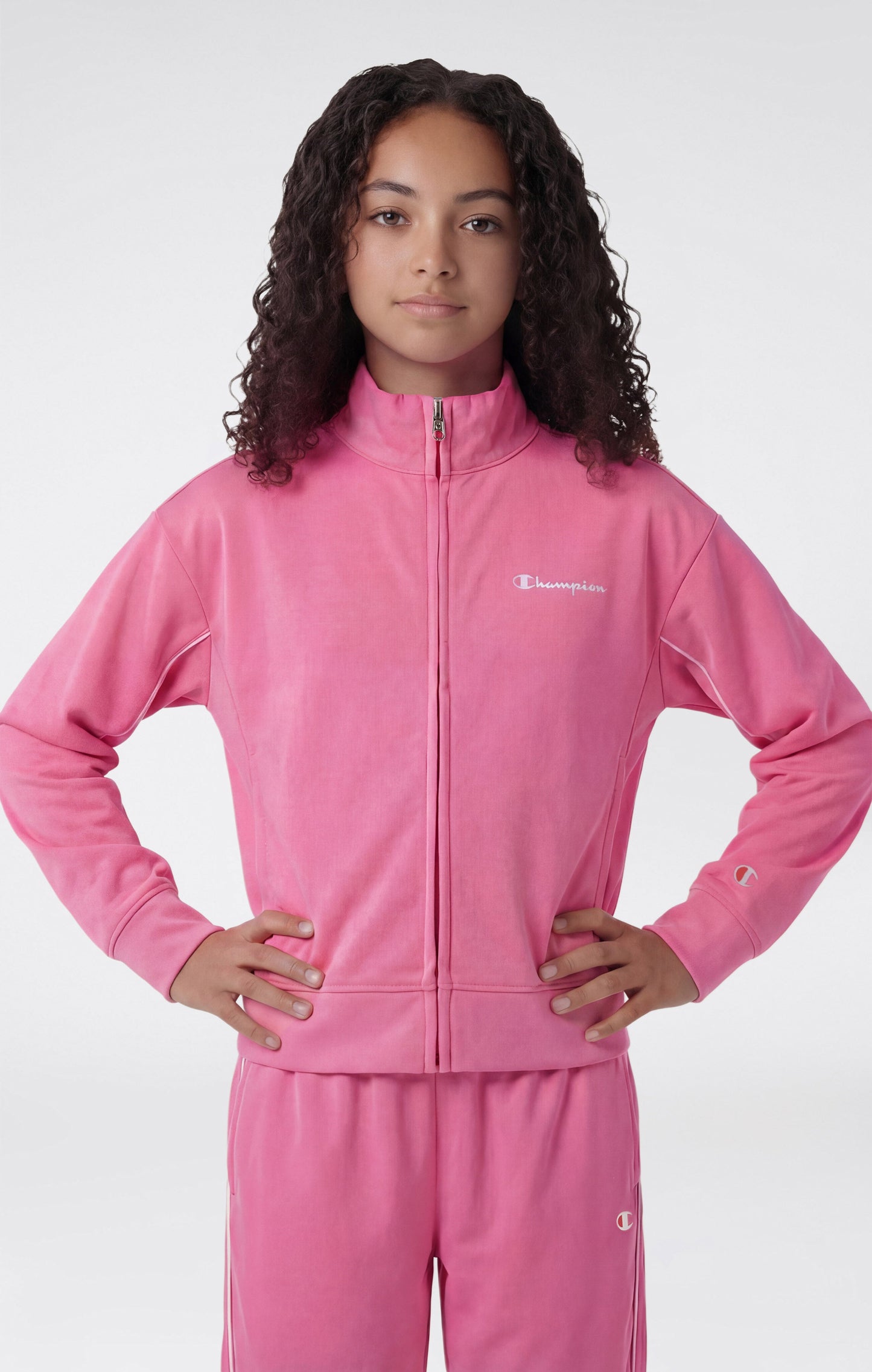 Girls' Full Zip Sweatshirt and Pants Tracksuit
