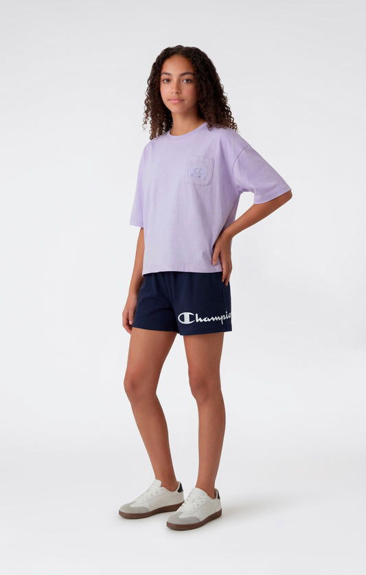 Mädchen-Baumwollshorts mit Maxi-Logo