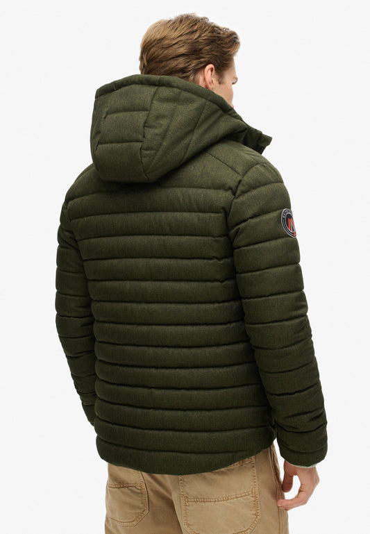 Hooded Tweed Fuji Padded Jacket