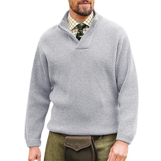 Herren Kaschmir Freizeit Pullover einfarbig