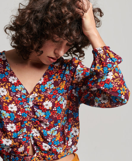 Vintage Tie Front Top