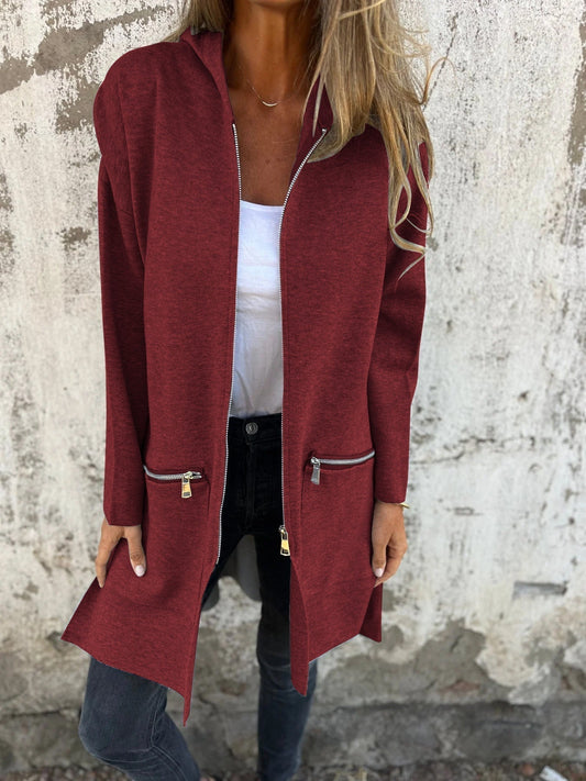 Kapuzenjacke mit Reißverschluss