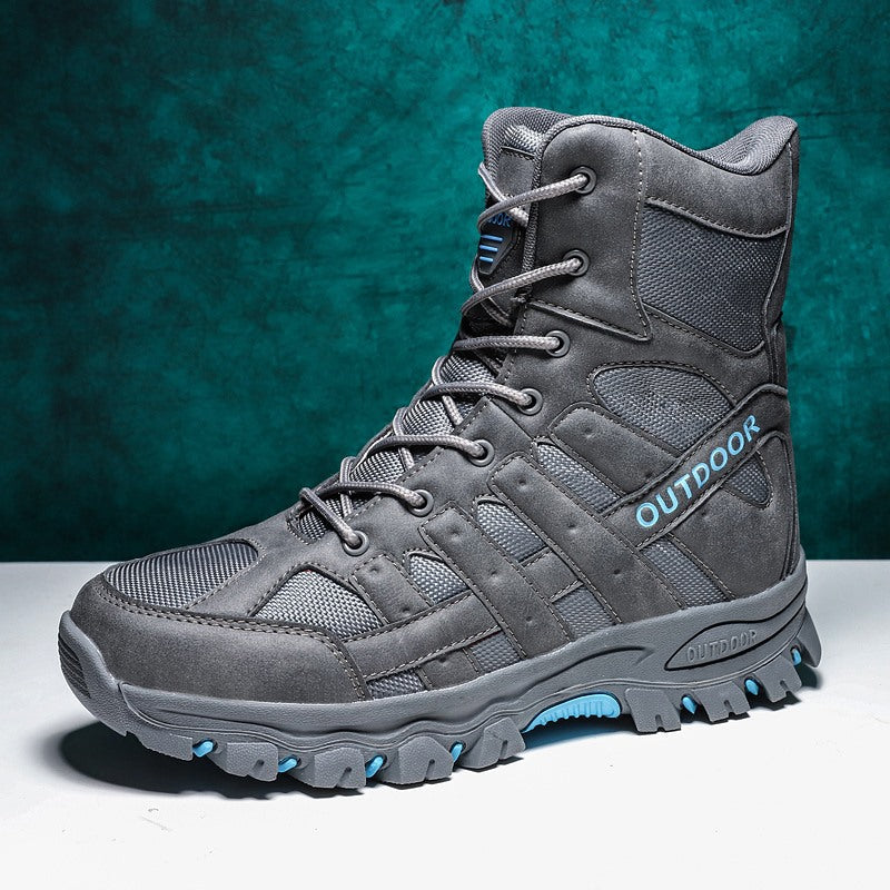(⏰Limited Time Discount 49% off) Men's Lightweight  Breathable Durable Anti-slip Hiking Boots Combat Army Boots Work Boots
