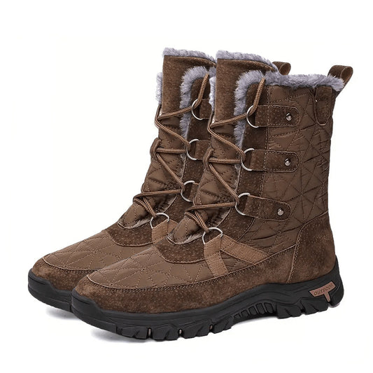 HEISSER VERKAUF – Bequeme Herren-Schneestiefel aus echtem Leder, warme Stiefel, Kampfstiefel