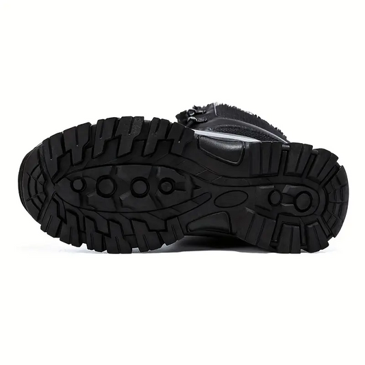 Herren-Schneestiefel, wadenhoch, Thermo-Winterschuhe, winddichte Wanderstiefel mit flauschigem Futter