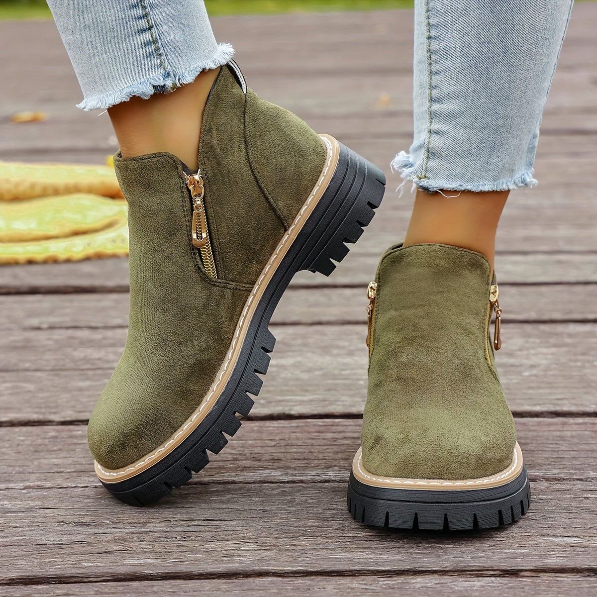 🔥Letzter Tag Promotion 50% RABATT - Plateau-Stiefeletten für Damen