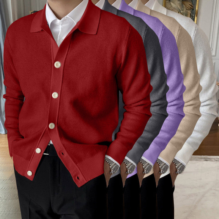 Hot Sale 50 % RABATT Herren-Strickjacke mit Revers
