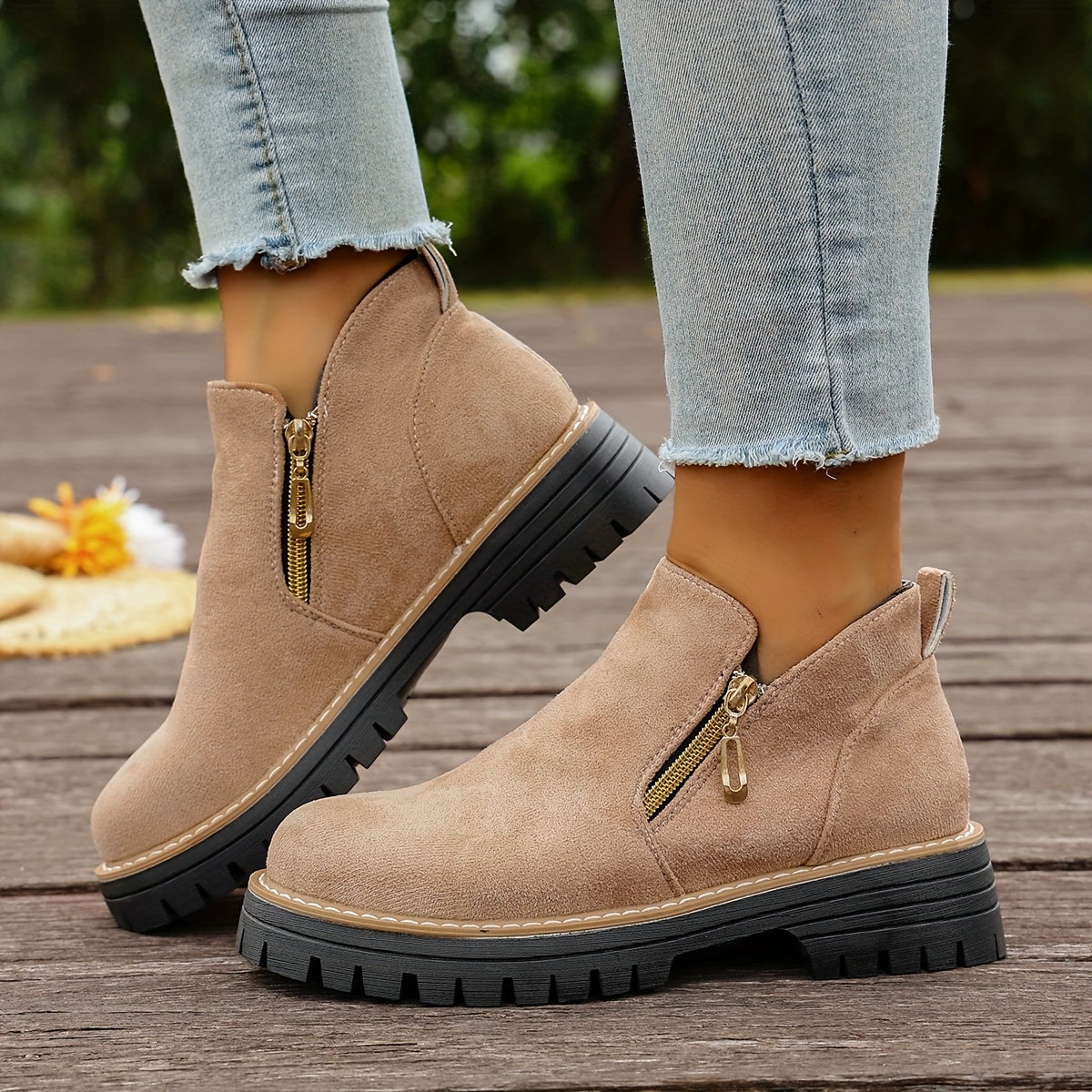 🔥Letzter Tag Promotion 50% RABATT - Plateau-Stiefeletten für Damen