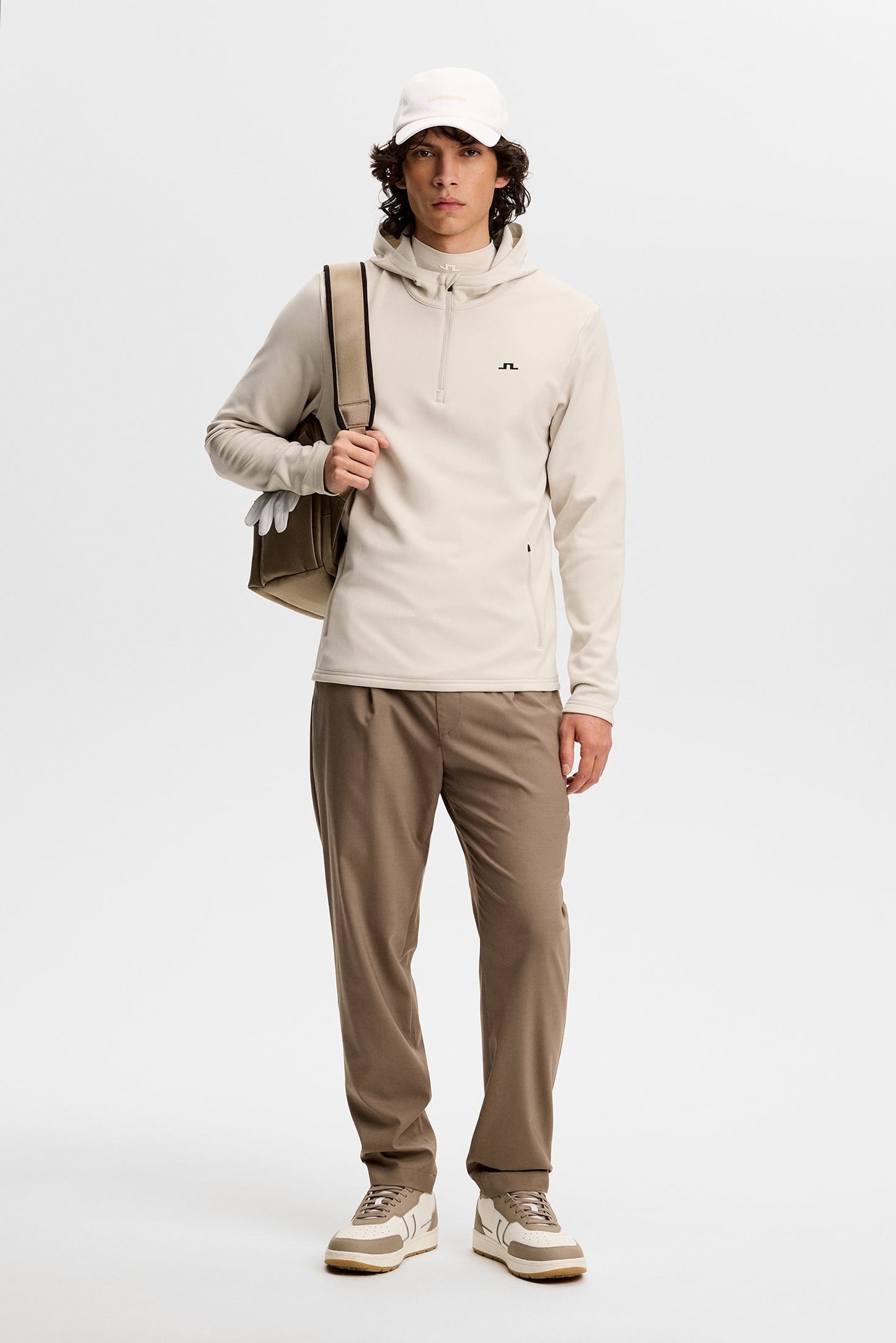 Aerial Quarter Zip Hood / Moonbeam