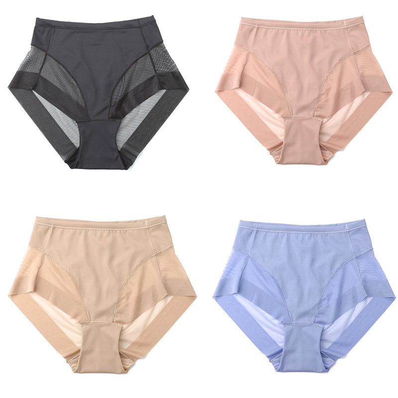 🔥Hot Sale: Zahl 1, erhalte 4🔥Nahtlose Shaping-Slips mit hoher Taille aus Eisseide